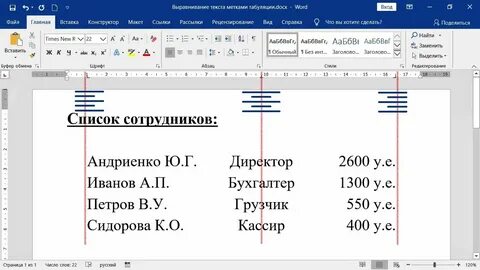 Как выровнять таблицы по ширине текста