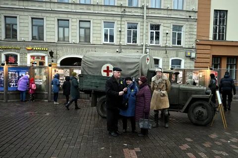Выставка блокады на манежной площади