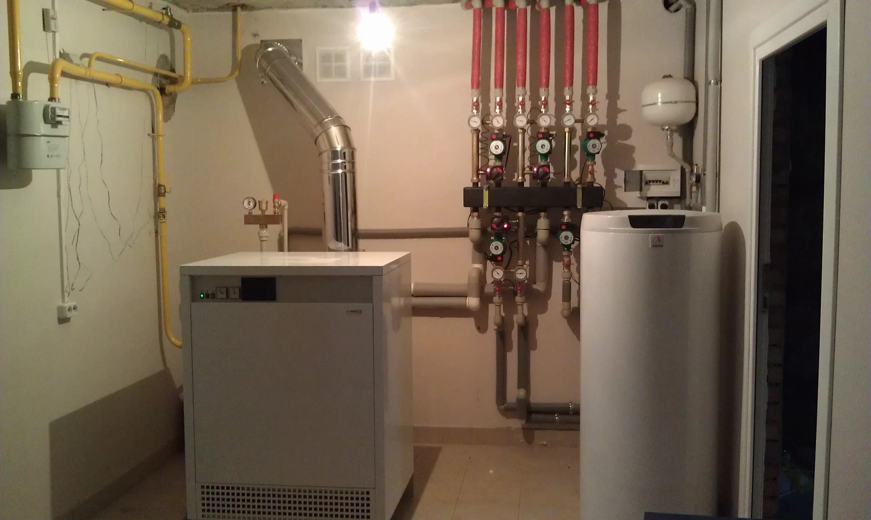 Подключение напольного газового котла