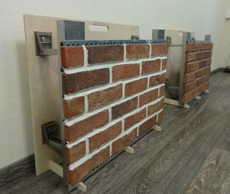 Фасадная панель клинкерный кирпич монтаж