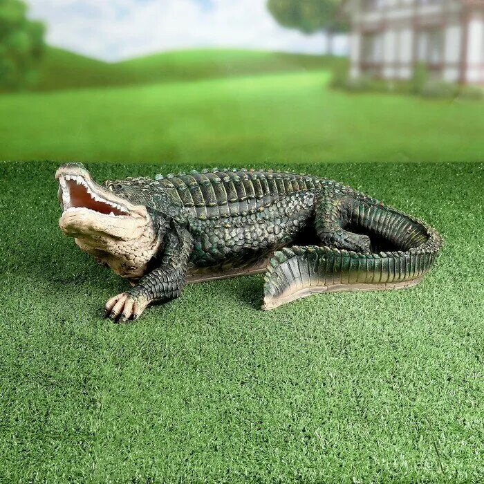 Крокодил садовый скульптура. Керамическая фигура крокодила. Крокодил фигура. Фигура садовая "крокодил". Фигурка крокодил e190458.