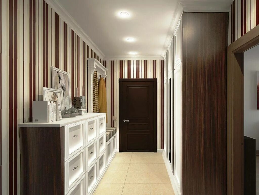 8 Trendy Hallway Decor Ideas to Revamp Your Home Hallway decorating, Striped wal