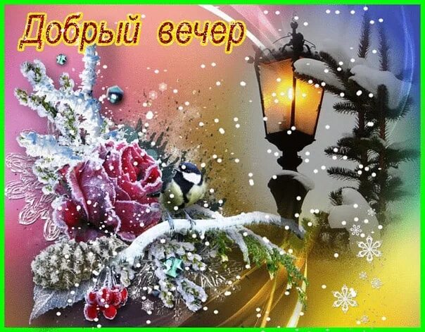 Добрый вечер зимний хорошего настроения мерцающие гифки. Доброго зимнего вечера. Открытки с зимним вечером. Чудесного зимнего вечера. Открытки с добрым вечером зимние.