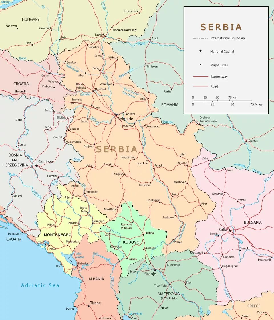 Границы сербии на карте. Сербия Полит карта. Сербия с картой!. Сербия с кем граничит карта. Географическая карта Сербии.