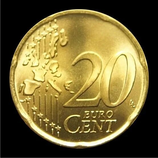 Монета 20 центов евро. Монета 20 Euro Cent 2003. 20 Euro Cent в рублях 2022. 20 Cent Euro в рублях.