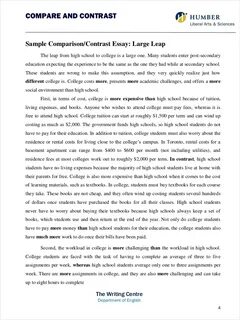 Compare and contrast essay