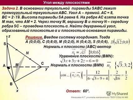 Расстояние между плоскостями формула