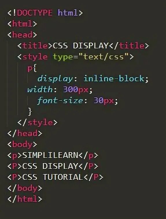 Body display block