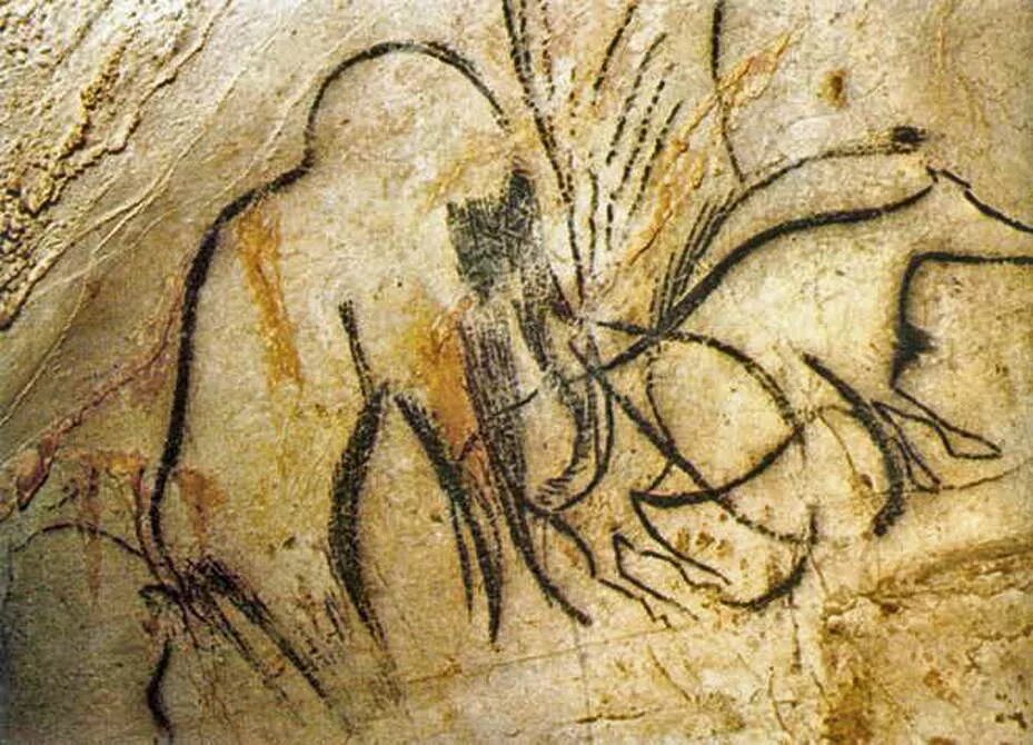 Первобытная рука. Наскальная живопись пещера Руффиньяк. Мамонт пещера Руффиньяк. Палеолитическое искусство пещера Шове.