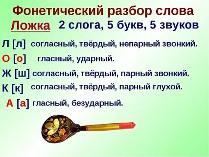 Слово буквенный разбор слова ключик