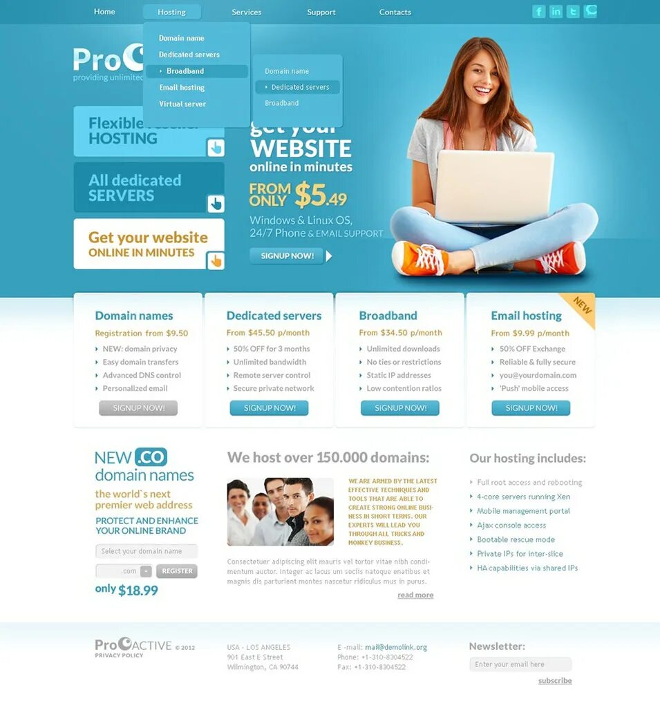 Pro web. Template web org. Хостинг сайта html