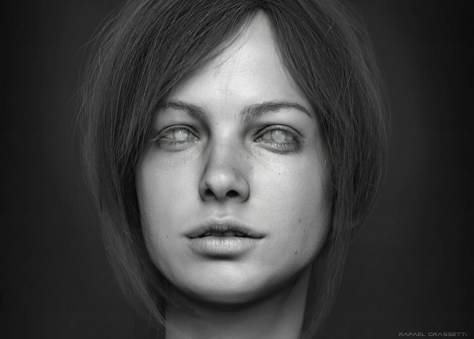 Портрет девушки. Лицо девушки в анфас. Человеческое лицо женское. Модель портрет. Три фейс