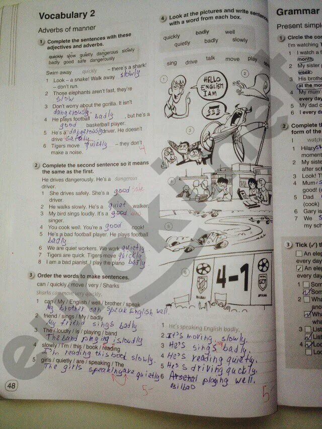 Комарова перевод на английский. Тетрадь по английскому языку 6 класс Комарова рабочая тетрадь. Гдз по английскому языку 6 класс рабочая тетрадь Комарова стр 48. Гдз 6 класс Комарова рабочая тетрадь страница 48. Гдз по английскому языку 6 класс Комарова рабочая тетрадь страница 48.
