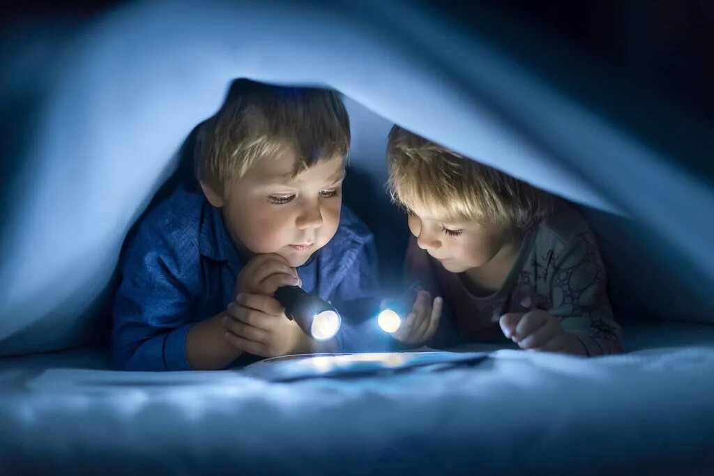 Включи свет мальчик. Фонарик для детей. Дети под одеялом с фонариком. Мальчик с фонариком.