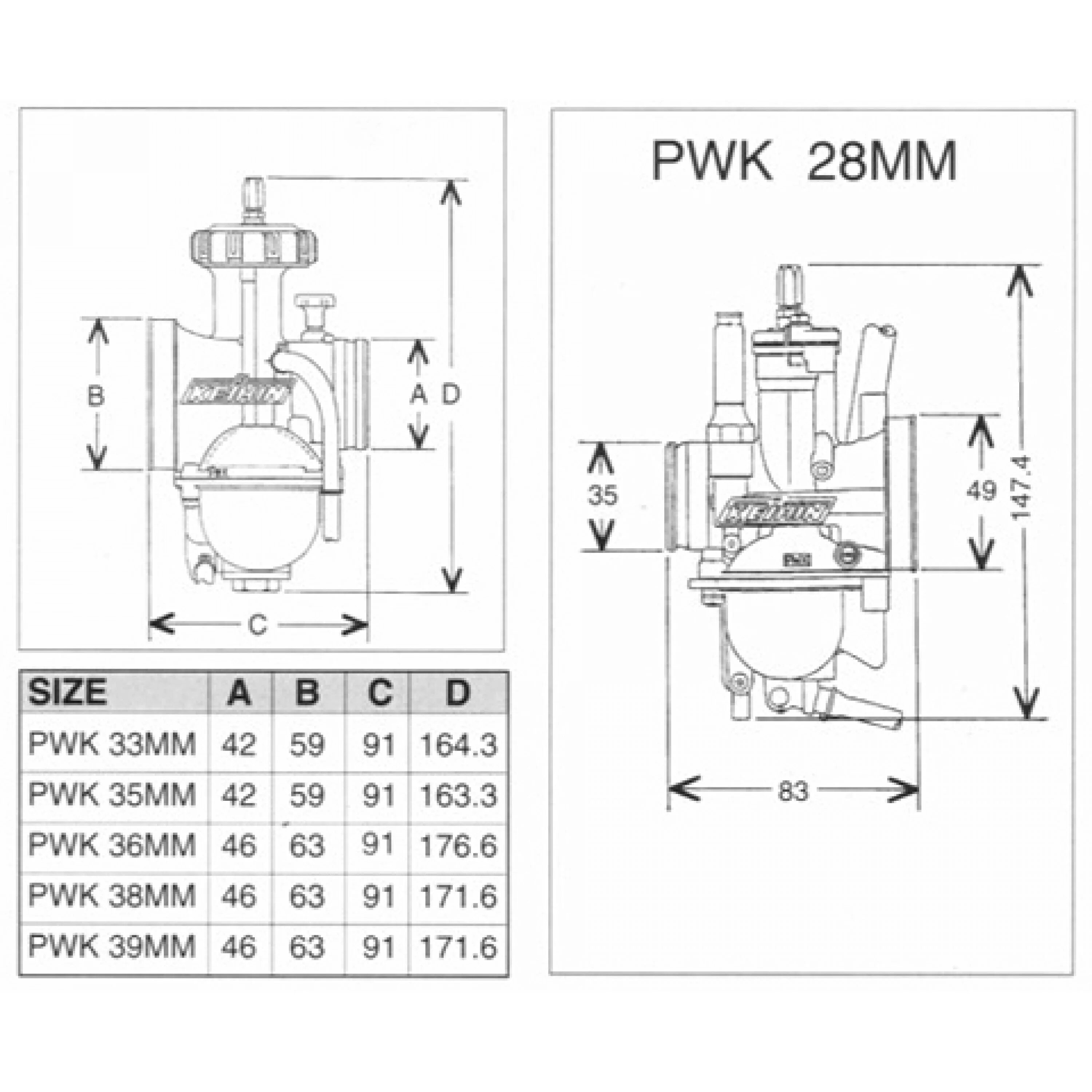 Карбюратор диаметр. Карбюратор ниби ПВК 34. Карбюратор PWK 30 Размеры. Карбюратор нибби 34 схема. PWK 21 карбюратор Размеры.