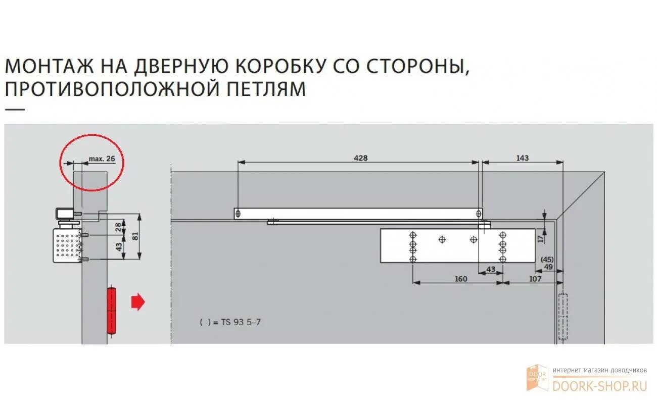 Сторон на установку внутреннего