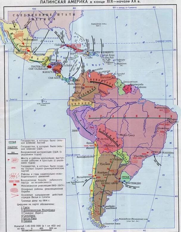 Латинская Америка в конце 19 века карта. Латинская Америка в 19 веке карта. Карта Латинской Америки начала 20 века. Карта колоний Латинской Америки в 19 веке.