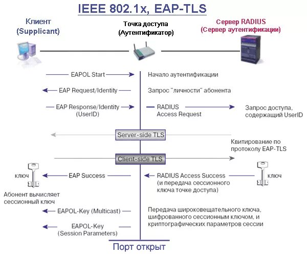 Шифрование и аутентификация. Шифрование по протоколу TLS;. Сетевые протоколы TLS. Протокол аутентификации EAP. Схема аутентификации.