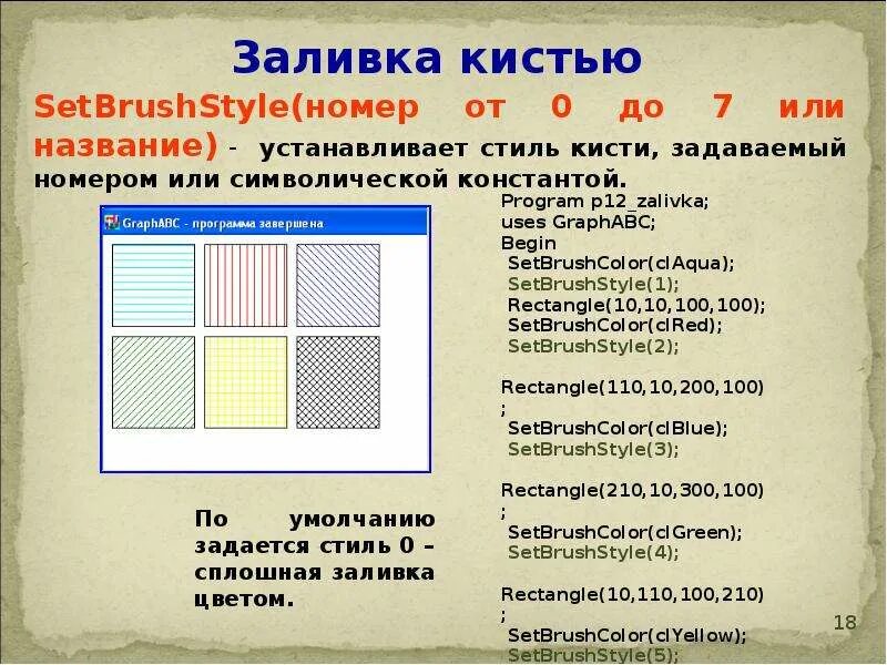 Как залить фигуру цветом