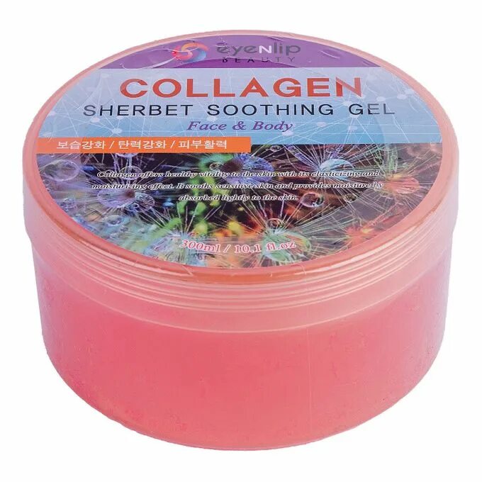 Gel 300. Гель для тела универсальный успокаивающий Collagen Sherbet Soothing Gel. EYENLIP Gel гель для тела универсальный успокаивающий Collagen Sherbet Soothing Gel 300ml. Корейский гель EYENLIP для тела 300 мл коллаген. Thinko универсальный гель с коллагеном.