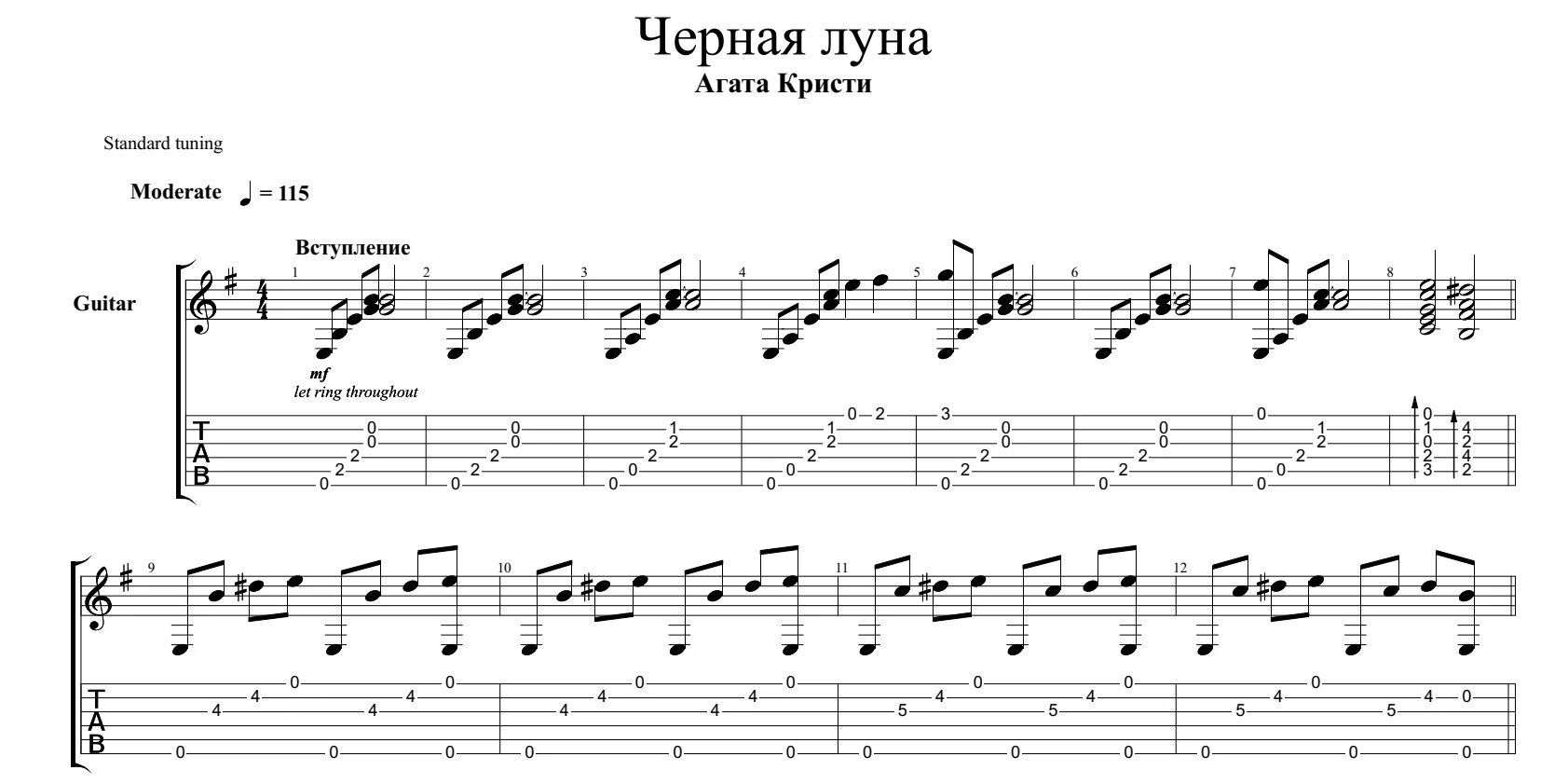 Все решено на гитаре