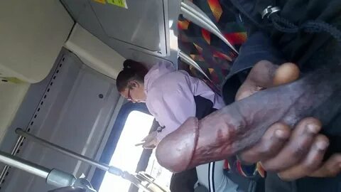 Outdoor old guy grabs big ass on bus