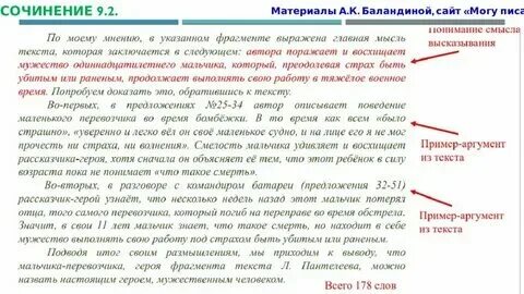 План сочинение огэ 13.3 по русскому 2024