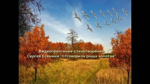 Слушать есенина отговорила