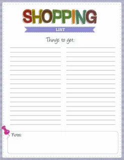 My shopping list