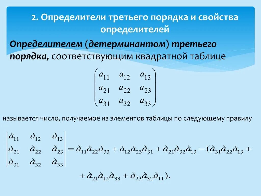 Вычислить матрицу второго порядка