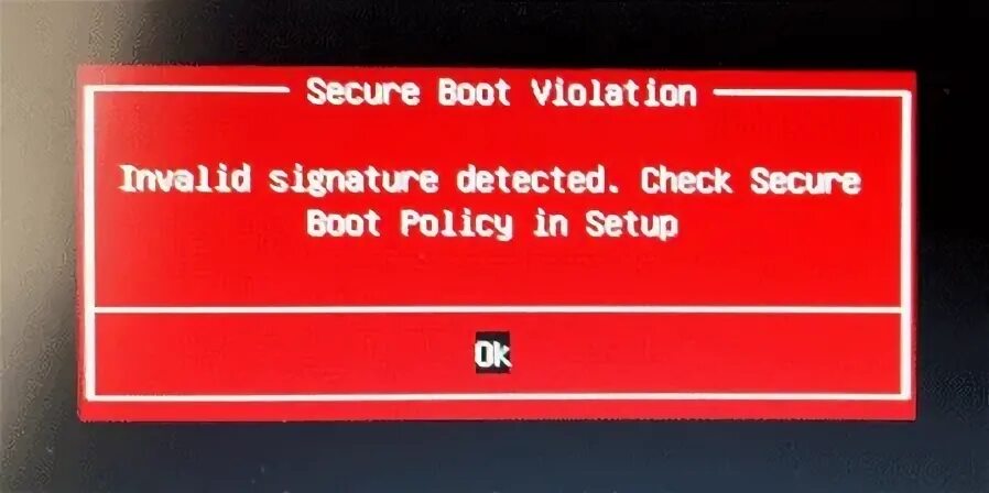 Ошибка безопасная загрузка не включена. Ошибка secure Boot Violation. Signature Invalid ошибка. Check secure Boot Policy in Setup. Invalid Signature detected check secure Boot Policy in Setup ASUS.