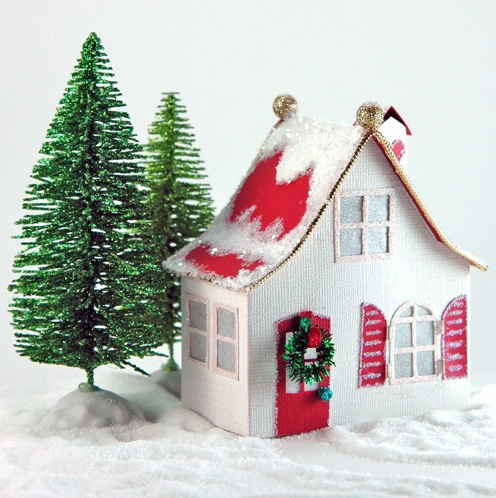 Домики бумажные новогодние. Домик из бумаги. Как сделать новогодний дом из бумаги. Домик из пенопласта на новый год. Новогодний домик из бумаги.