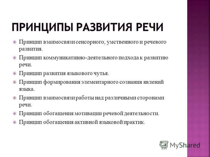 принципы речевой работы