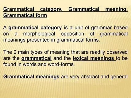 Grammars are