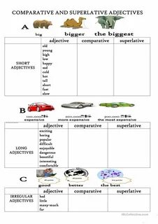 Comparatives and superlatives worksheets