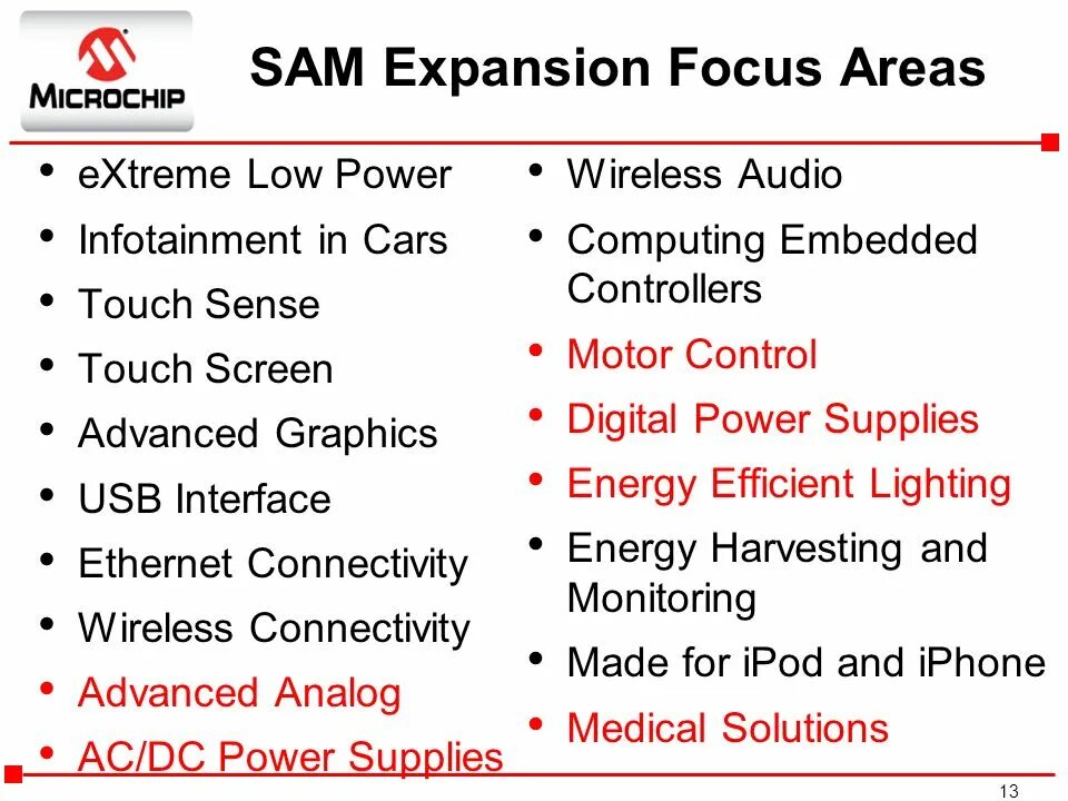 Expanded focus. Focus areas.