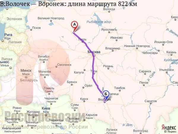 Сколько от липецка до воронежа