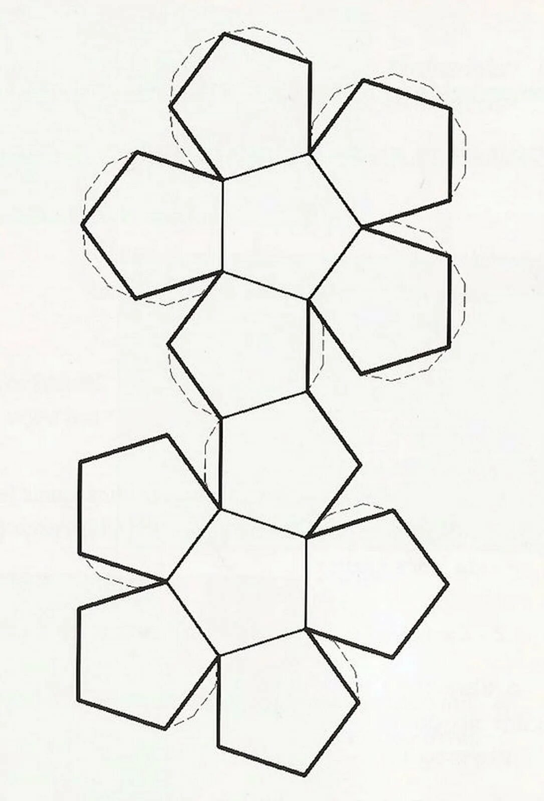 Правильный додекаэдр развертка для склеивания. Развертка правильного додекаэдра. Додекаэдр развертка а4. Развертки правильных многогранников додекаэдр. Пентаэдр пятигранник.