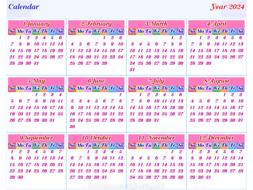 Календарь календарь 2024. Календарик на 2024 год по месяцам. Калиндай на 2024. Календарная сетка 2024.