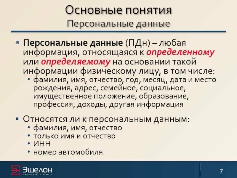 Какие данные являются основанием