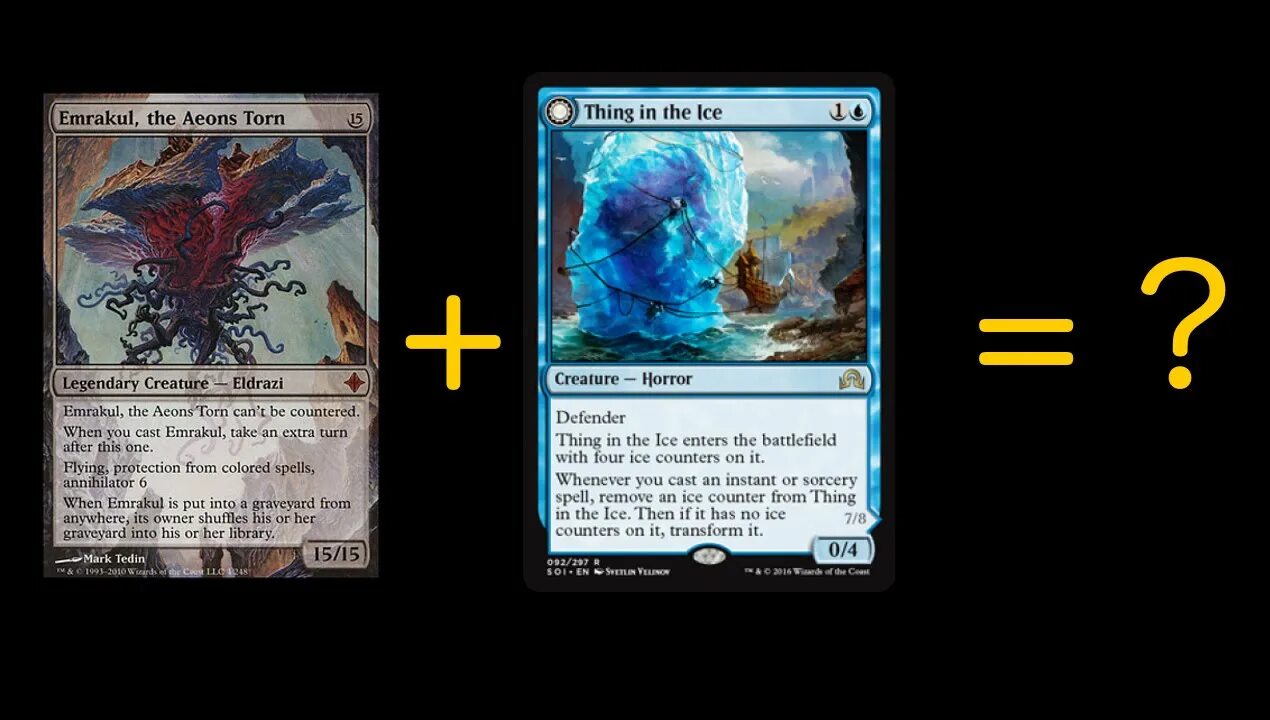 There s something in the ice. Thing in the Ice. Thing in the Ice MTG. Emrakul. Emrakul vs 15 Squirrel Card.