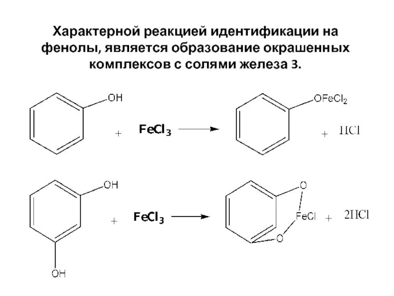 Для фенола характерны реакции. Качественная реакция на фенольную группу. Качественная реакция на фенол. Резорцин количественное определение.