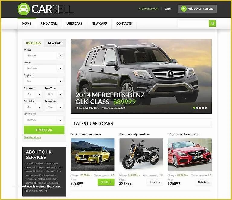 Web auto. Car. создание авто. car dealership website. car sell website.