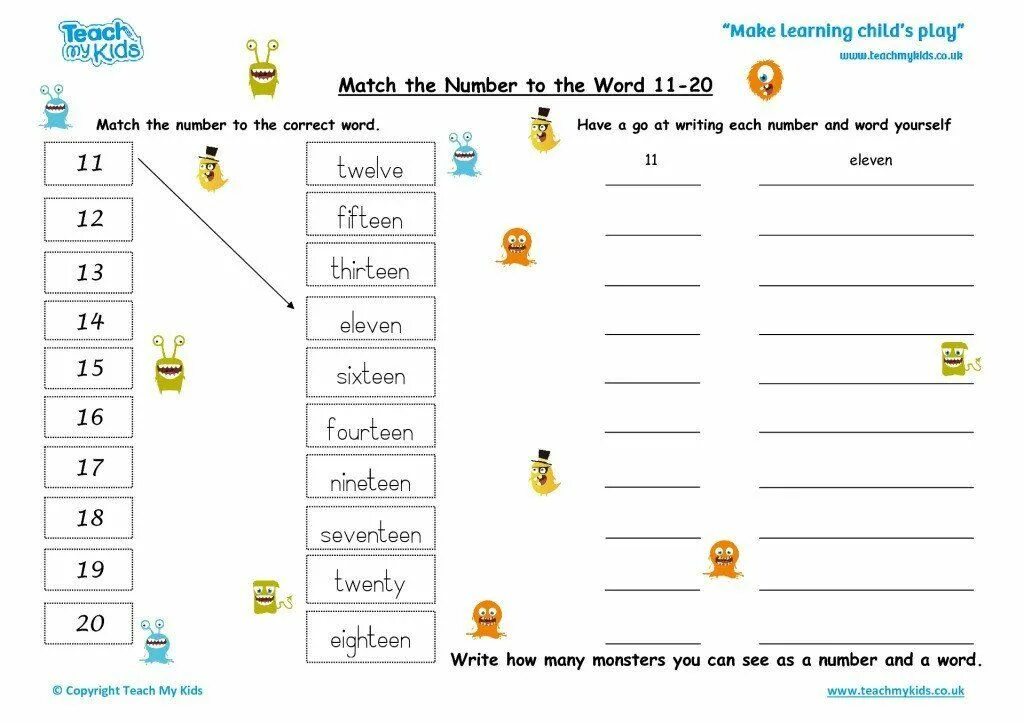 Задание write the words
