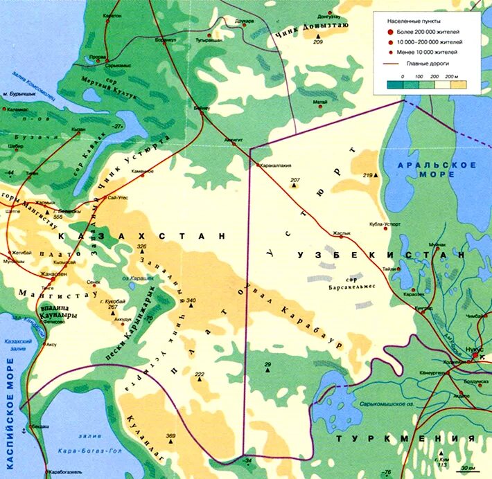 Устюрт и Мангышлак пустыня на карте. Плато Устюрт Аральское море.
