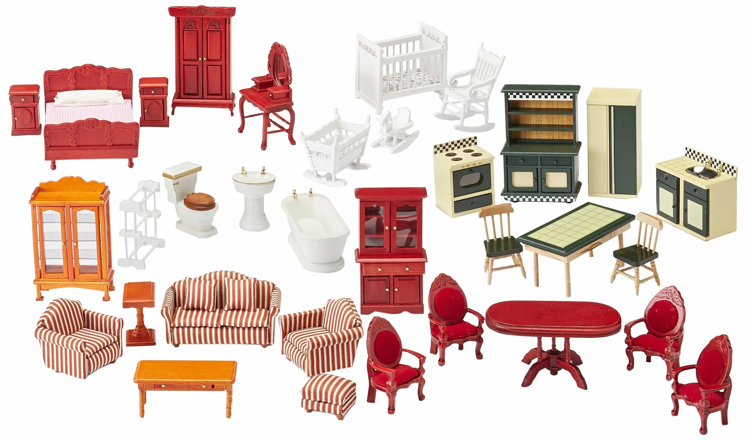 Мебель для бумажного домика. MINIHOMEDECOR кукольная мебель. Мебель для кукол арт 1908u288. Домик с мебелью. Набор деревянной мебели для кукольного домика.