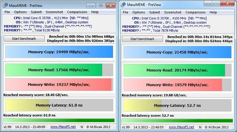 Ram benchmark. Ram test. 16 ram vs 32. ror2 on 2gb ram test.