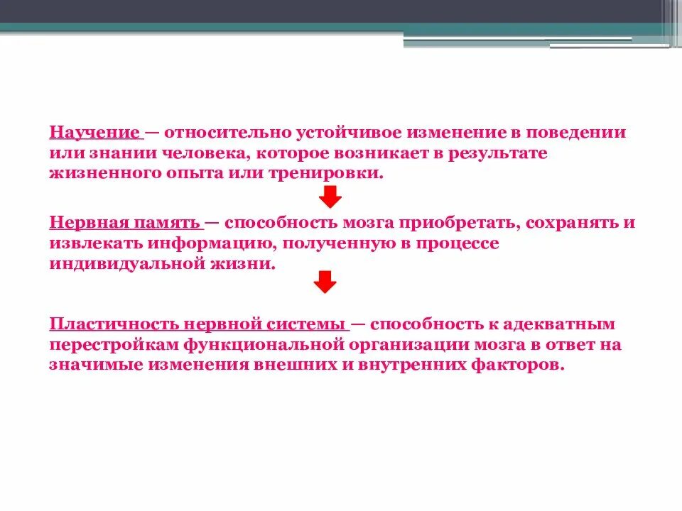 Способности к научению. Память и научение. Научение это физиология. Способность к компенсации основана на. Изменения поведения в результате научения.