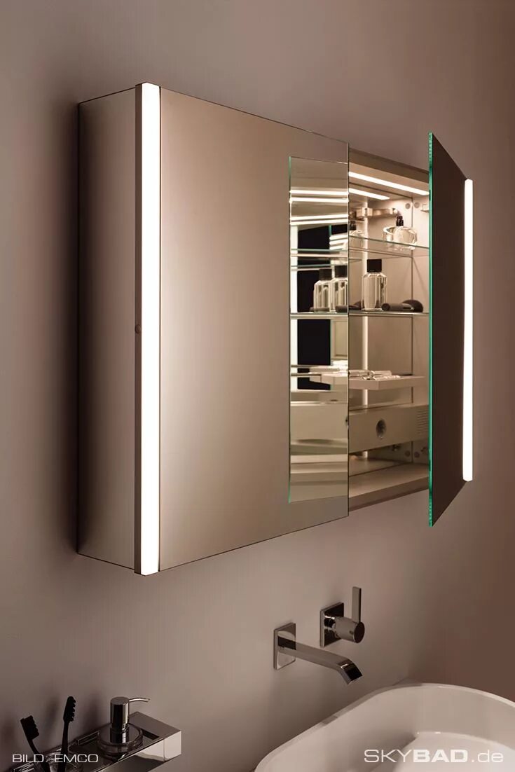 #badezimmer spiegelschrank, Bathroom interior design, Bathroom mirror cabinet, B