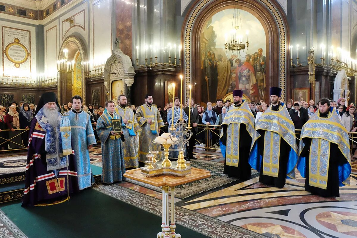 Всенощное бдение благовещение пресвятой. Благовещение Пресвятой Богородицы храм Христа Спасителя.